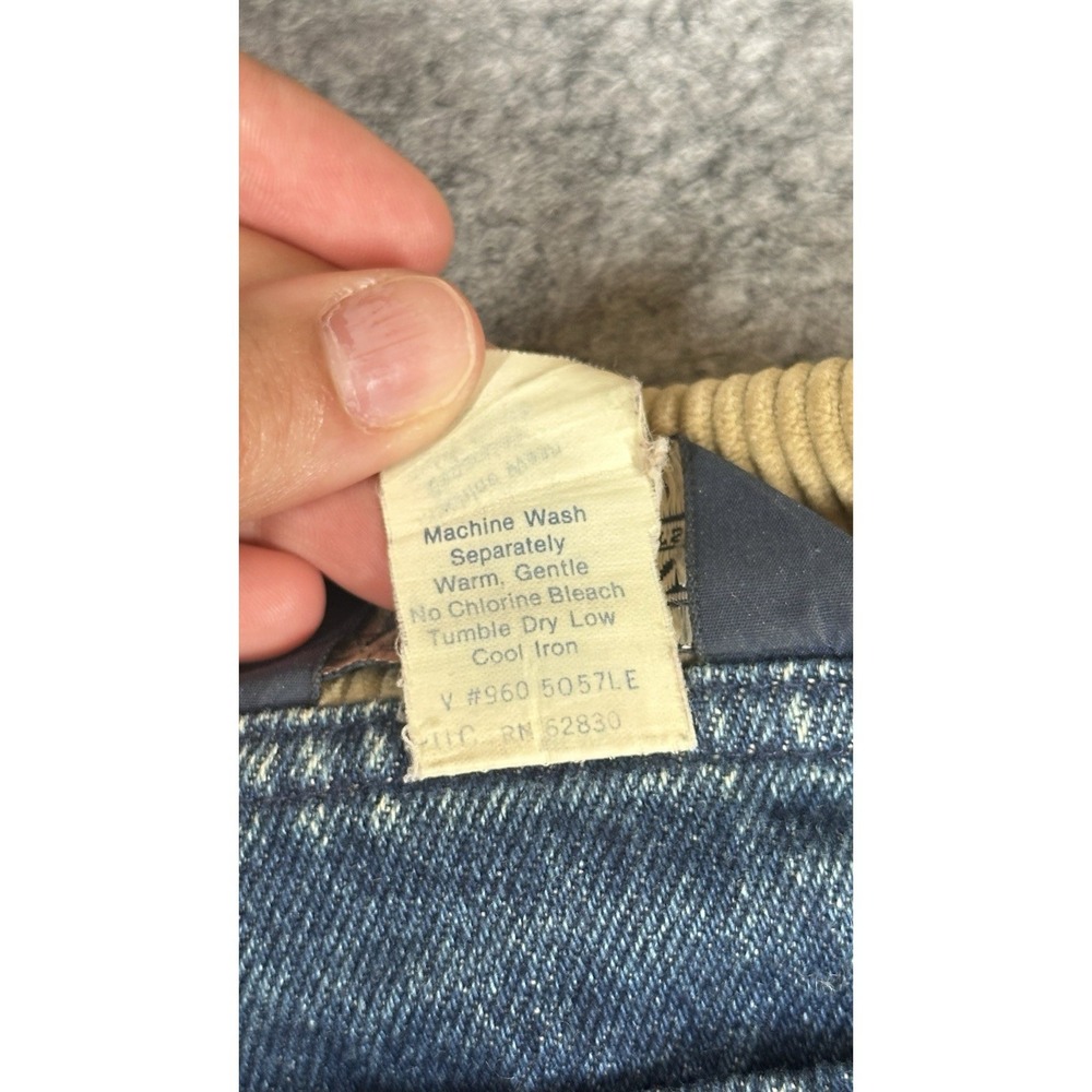 Vintage Lands End Denim Barn Chore Coat Jacket W/ Liner Sz XL Aztec 80s Western - Picture 7 of 9
